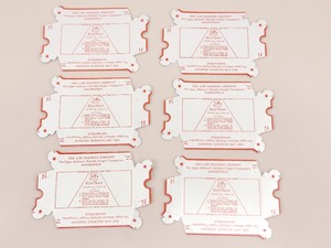 Lot of 6 UNUSED Folding SOO LINE Foil Lined Cardboard Ashtrays