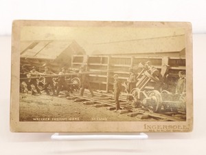 RARE 8.5 x 5.25 St. Cloud MN Train Wreck Cabinet Card