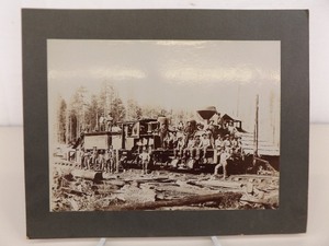 Antique 10 x 8 Cardboard Framed Railroad Photo