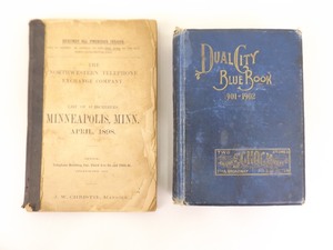 1898 St. PaulMinneapolis Phone Book and 1901-1902 Dual City Blue Book