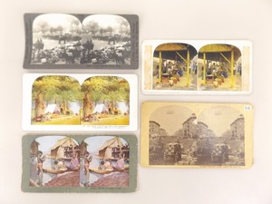 Lot of 4 Misc Antique Stereoview Cards