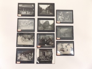 11 Antique Black and White Asian Culture 4x3 Magic Lantern Glass Slides