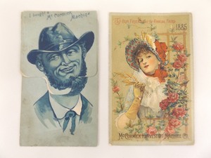 2 Antique McCormick Machines Trade Cards