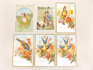 6 Antique UNUSED Reward of Merit Cards