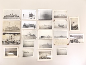 Lot of Vintage Real Photo Postcards (RPPC) and Photos of Military Ships etc.