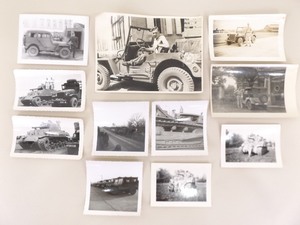 Lot of Vintage Real Photos of Military Tanks and Jeeps