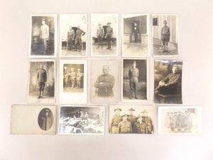 Lot of Vintage Real Photo Postcards (RPPC) WWI and WWII Military Personnel