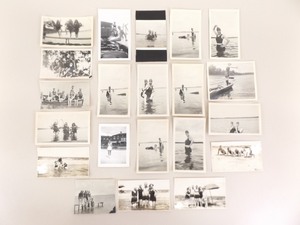 Lot of Antique and Vintage Photos Of Poolside and Beach Beauties