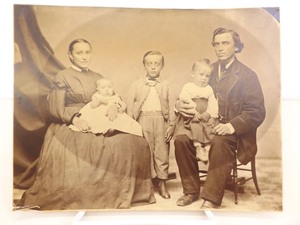 Antique 8.25 x 6.25 WOW Photo of Abraham Lincoln Family Emulation