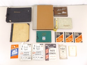 Lot of Unused Antique and Vintage Albums and Mounting Corners
