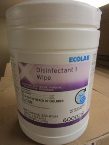 lot 204 image: ECO-LAB DISINFECTANT WIPES - BULK CASES