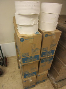 lot 230 image: GEORGIA-PACIFIC PRO JUMBO JR. 2-PLY HIGH-CAPACITY TOILET PAPER - BULK CASES