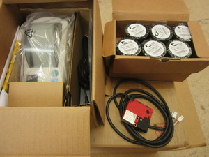 lot 245 image: ZEBRA PLUS BARCODE PRINTER W PRINTER RIBBON - NEW