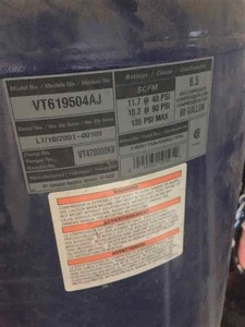 lot 7 image: Campbell Hausfeld Extreme Duty 60-gallon Upright Air Compressor - Works Good