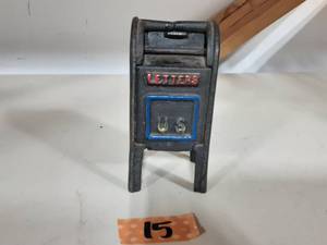 Cast Iron US Mail Box Bank 5-14 Tall