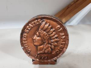 1877 Indian Head One Cent Bank 4-12 Tall