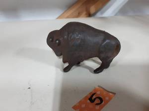 Cast Iron Buffalo Bank 3 Tall