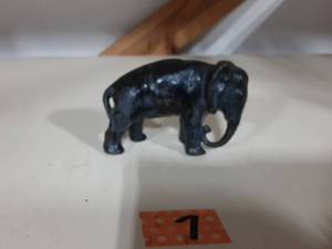 Cast Iron Elephant Bank 3 Tall