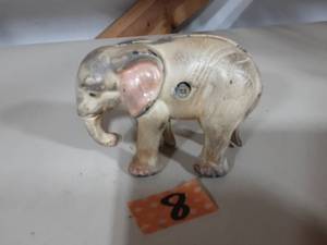 Cast Iron Elephant Bank 3-12 Tall