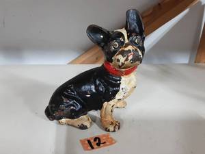 Boston Terrier Cast Iron BankDoor Stop 7-12
