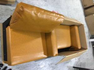 Modern Style Sofa Couch 75.2 in. Brown Faux Leather Couch Furniture Upholstered 3-Seat Loveseat by Boyel Living Customer Returns See Pictures