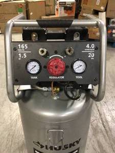 20 Gal. Vertical Electric-Powered Silent Air Compressor by Husky Customer Returns See Pictures