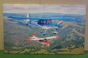 lot 6 image: Huge Small Aircraft Photo Printed on Canvas - 72 x 44