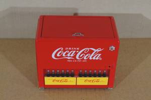 lot 18 image: Vintage Look Coca-Cola Metal Mechanical Coin Bank