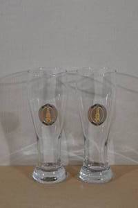 lot 33 image: 2 Corona Extra Tall Beer Glasses