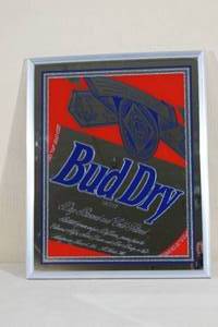 lot 28 image: Vintage Framed Bud Dry Mirror