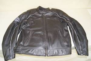 lot 83 image: Harley Davidson Willie G Reflective Mens XL Leather Riding Jacket - Liner