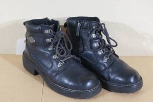 lot 79 image: Harley Davidson Ladies Express Lane Ankle Leather Riding Boots - Size 8