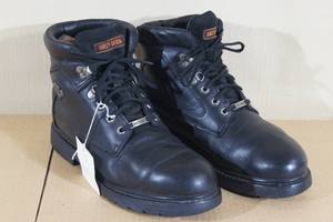 lot 80 image: Harley Davidson Mens Badlands Leather Biker Boots - Size 12