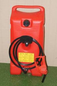 lot 112 image: Flo N Go Dura Max Portable Rolling Gas Tank with Nozzle - 14 Gallon