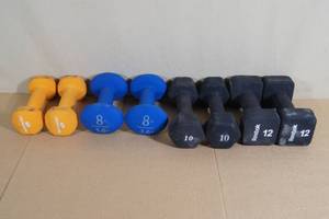 lot 116 image: 4 Sets of Dumbells