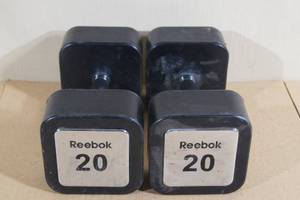 lot 118 image: Reebok 20 Lb Dumbells