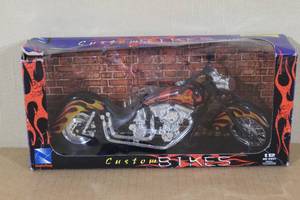 lot 158 image: NewRay 112 Scale Custom Motorcycle Toy
