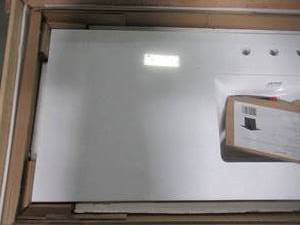 Home Decorators Collection 61 in. W x 22 in. D Engineered Marble Vanity Top in Snowstorm with White Single Trough Basin 61203