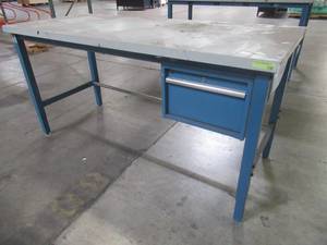 30 X 72 Workbench With Power Strip, Drawer and Adjustable Legs