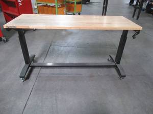 Husky 24 x 62 Rolling Workbench With Adjustable Height (Hand Crank).