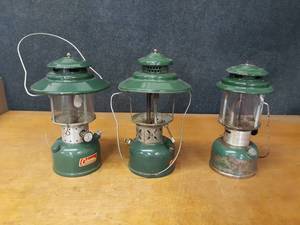 lot 30 image: (3) Vintage Coleman Lanterns - SHIPPING AVAILABLE
