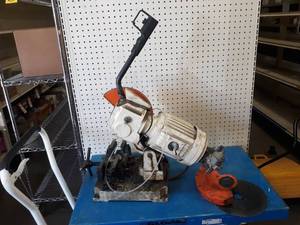 lot 39 image: JET Manual Cold Saw - Untested - Blade is about 9 Diameter - 1HP 115V Single Phase - NO SHIPPING