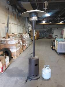 lot 45 image: Propane Patio Heater - 40,000 BTU Input - Includes nearly full 20# Propane Tank - Stands about 7 Tall - NO SHIPPING