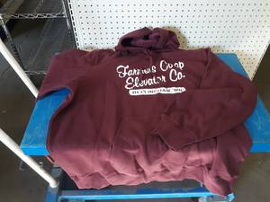 lot 50 image: NEW Farmers Co-op Elevator Co Bellingham MN Hooded Sweatshirt - Size 3XL - SHIPPING AVAILABLE