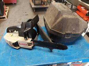 lot 202 image: Craftsman Chainsaw in Case - Motor pulls over - 10 Bar - NO SHIPPING