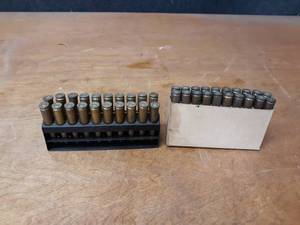 lot 577 image: Lot of (40) Vintage Rifle Ammunition - WRA 43, DEN 42, DM 42, Herters 308, Frontier 30-30, SAV 300 and More - SHIPPING AVAILABLE WITH SPEEDEE ONLY