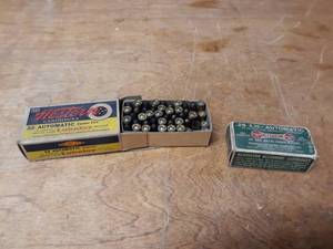 lot 579 image: Lot of (4) Western 32 Cal.  Auto Center Fire Bullets and (50) 25 Cal. Center Fire Bullets - SHIPPING AVAILABLE WITH SPEEDEE ONLY