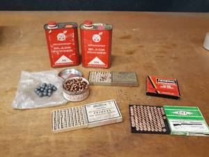 lot 587 image: Lot of Black Powder and Primers - NO SHIPPING
