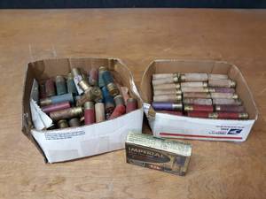 lot 592 image: Lot of 12 and 16 Gauge Shotgun Rounds - SHIPPING AVAILABLE WITH SPEEDEE ONLY
