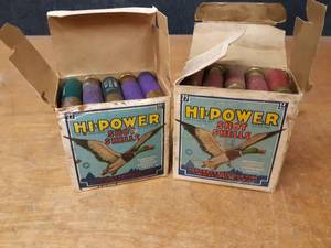 lot 593 image: Lot of (2) Boxes Vintage Federal Shotgun Shot Shells - SHIPPING AVAILABLE WITH SPEEDEE ONLY